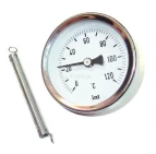 Термометр биметаллический с пружиной d=63мм, 0-120 °С